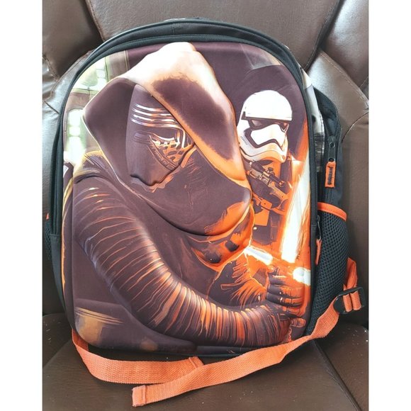 Star Wars The Force Awakens 3D Backpack Jacen Solo Kylo Ren Stormtroopers School - Picture 1 of 11